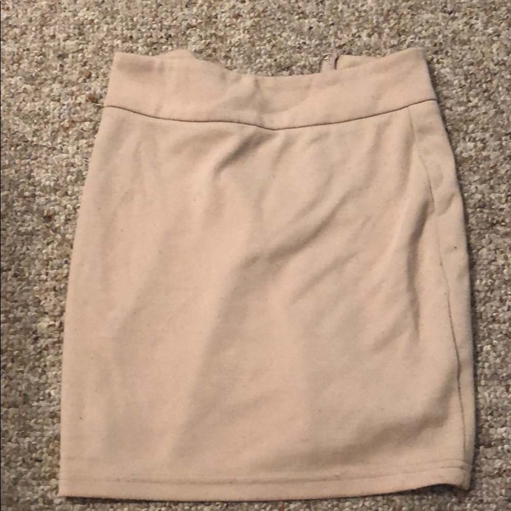 Tan mini skirt